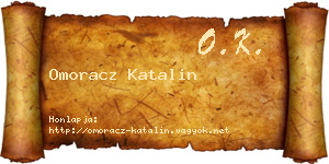 Omoracz Katalin névjegykártya